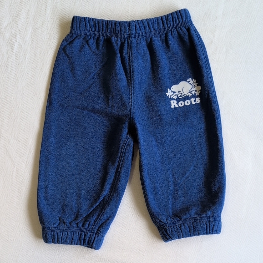 roots baby original sweatpants blue 6-12 months